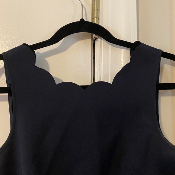 J Crew Navy Scalloped Dress - Picture 4 of 8
